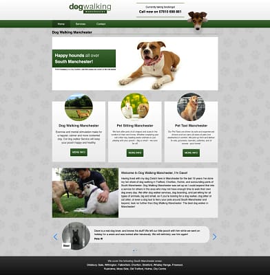 Dog Walking Manchester website